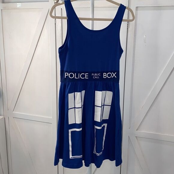 Doctor Who By Her Universe Tardis Police Public Call Box Dress Size Small - Picture 6 of 11